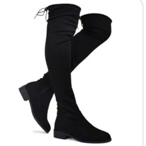 A New Day Boots Black Suede Size 8 1/2